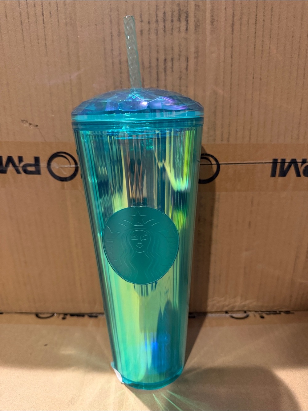 Starbucks Iridescent Teal Reusable Tumbler with Straw